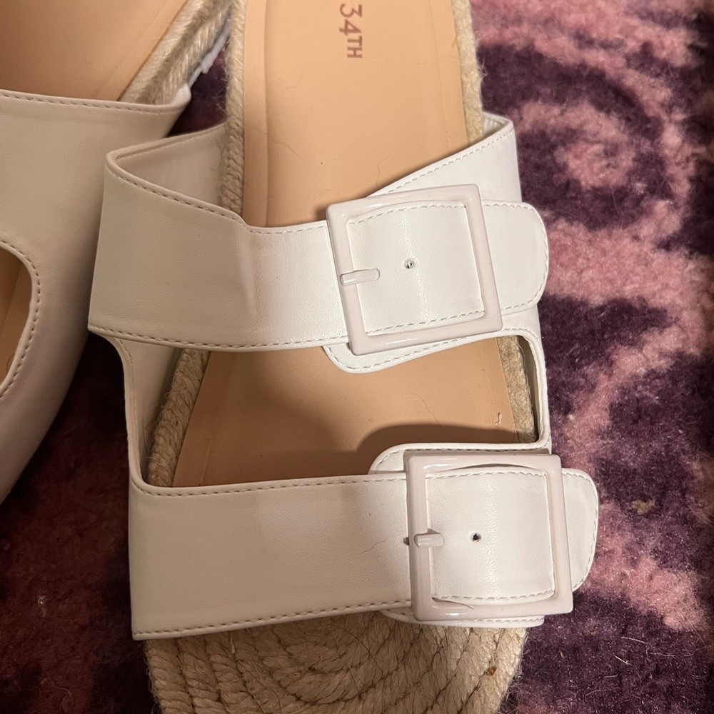 Women's White Sandals on 34th by Macy’s - Picture 2 of 5
